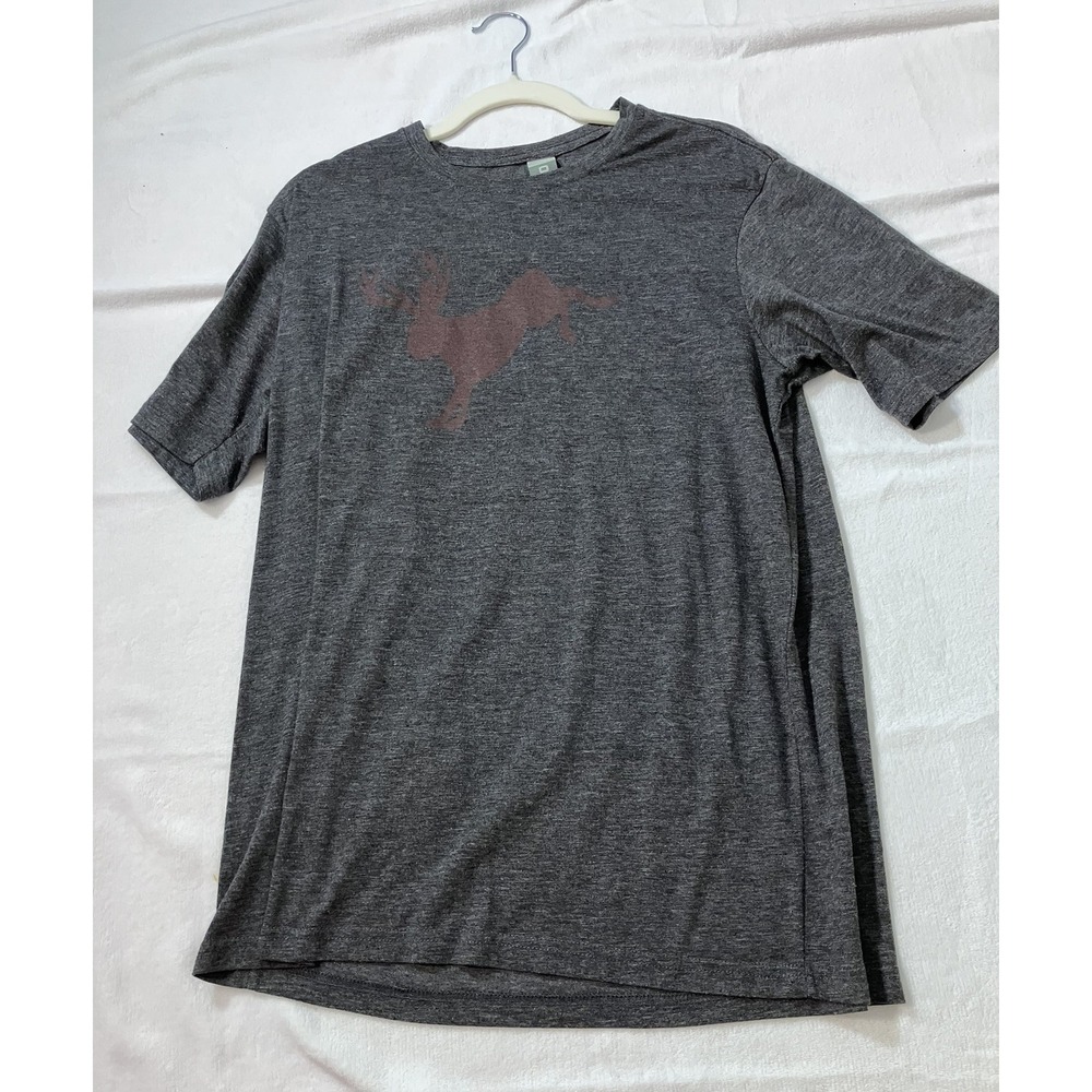 Stio Mens Jackalope Graphic T-Shirt Charcoal Heather Gray Size Large Tee Casual